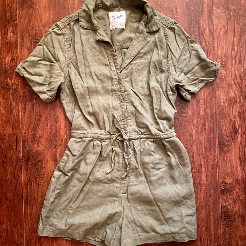 Abercrombie & Fitch Sage Green Romper